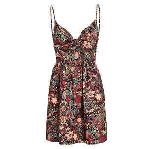 A.L.C. Floral Mini Dress - Black and Pink